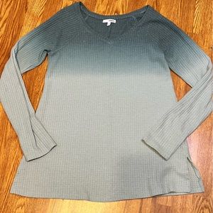 ⭐️4 for $10 Sale! Sonoma Gradient Ombré Dip Dye Thermal Long Sleeve Tunic Size L